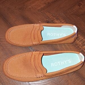 Rothy's Womens Orange Canvas Penny Loafers